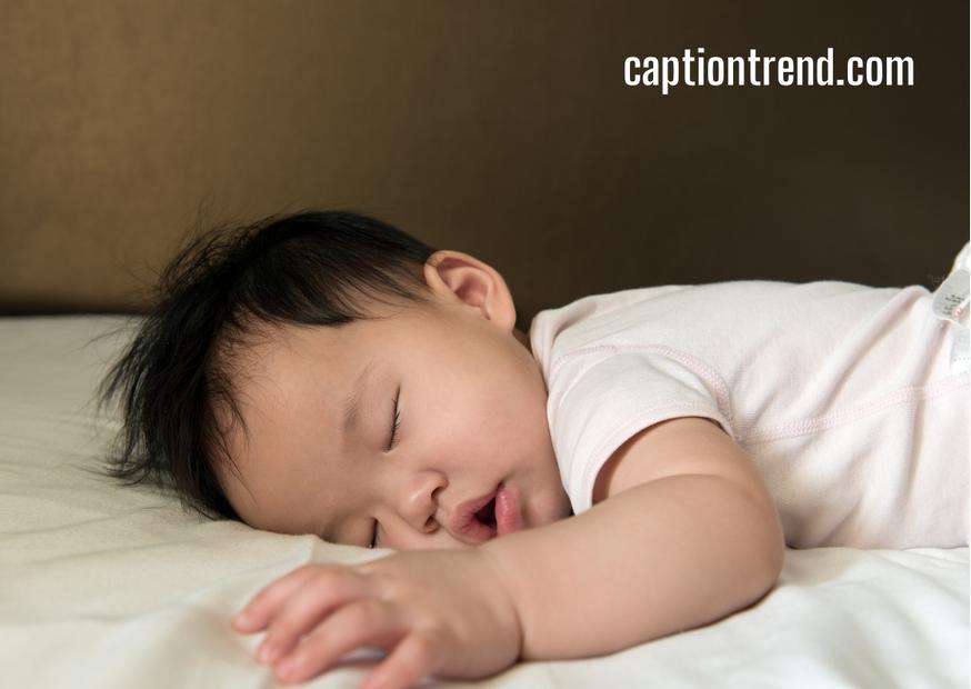 Funny Baby Sleeping Captions with Quotes